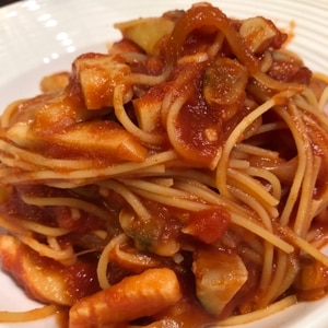 トマトソースパスタ☆シーフードスパゲティ
